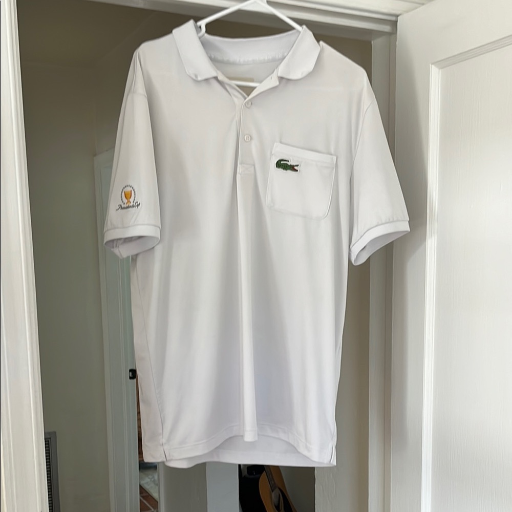 Lacoste Men's White President’s Cup Polo with Embroidered Logo